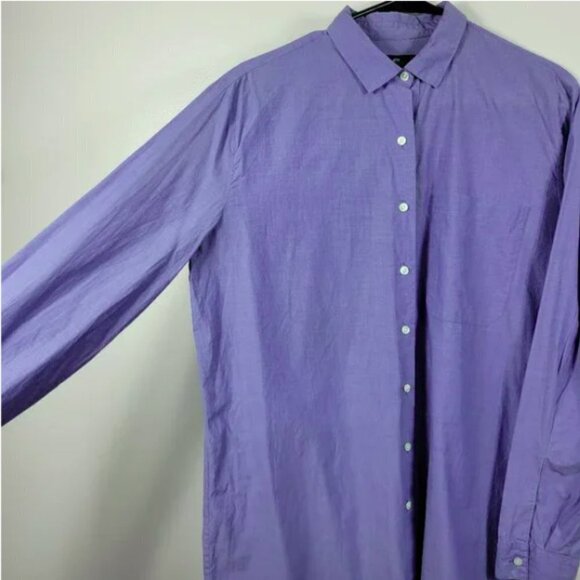 ATM X Barneys New York Men Blue Collar Buttondown Longsleeve Shirt Size M - Picture 3 of 5